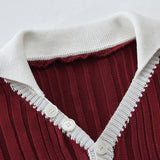 Men's Casual Color Block Lapel Short Sleeve Polo Shirt 75523690Y