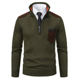 Men's Stand Collar Pullover Warm Sweater 04373875F