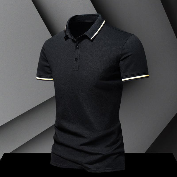 Men's Casual Cotton Lapel Short Sleeve POLO Shirt 78664375X