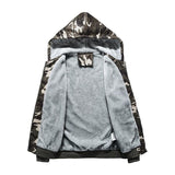 Men's Camouflage Fleece Warm Hooded Jacket 82658645U