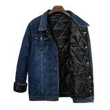 Men's Loose Denim Thickened Quilted Two Piece Jacket 51459657X