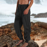 Men's Casual Solid Color Drawstring Pants 44574319Y