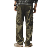 Men's Retro Loose Multi-Pocket Cargo Pants 46289557Y