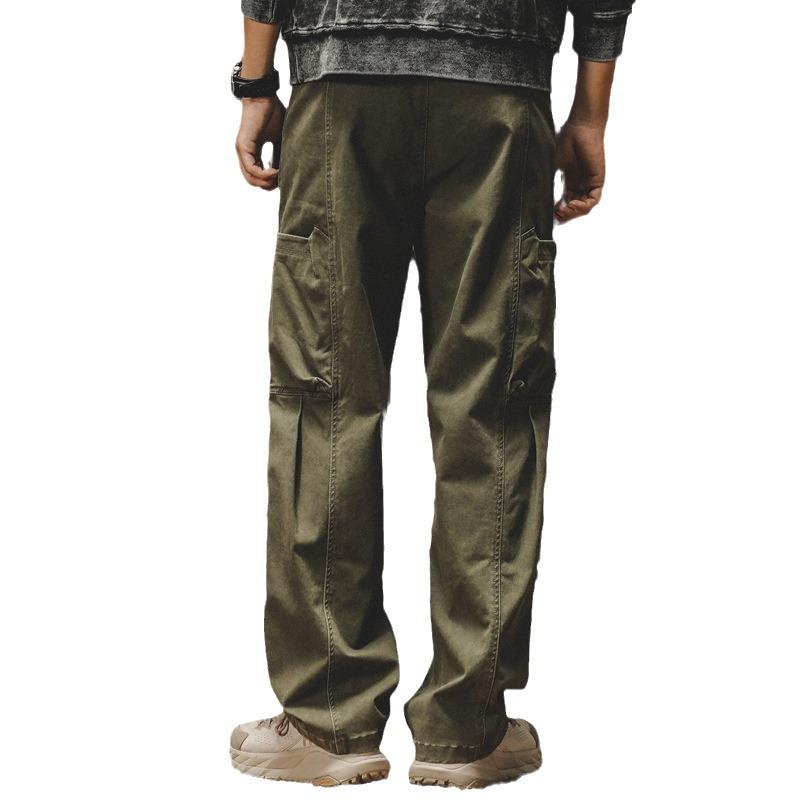 Men's Retro Loose Multi-Pocket Cargo Pants 46289557Y