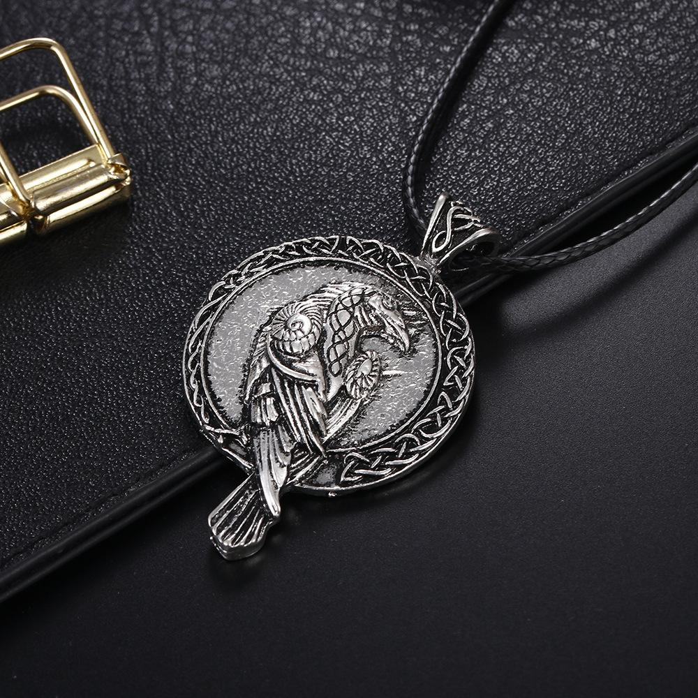 Collier Viking Corbeau Celtique Ancien Décontracté Vintage 34402022TO