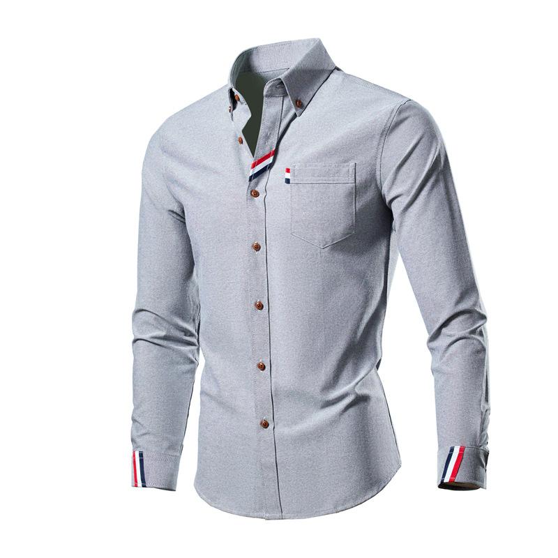 Men's Casual Multicolor Long Sleeve Shirt Loose Shirt 70485716X