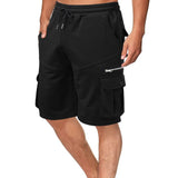Men's Casual Solid Color Multi-Pocket Cargo Shorts 30068011Y
