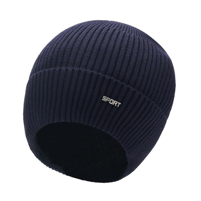 Bonnet tricoté chaud et décontracté pour homme 12207797M