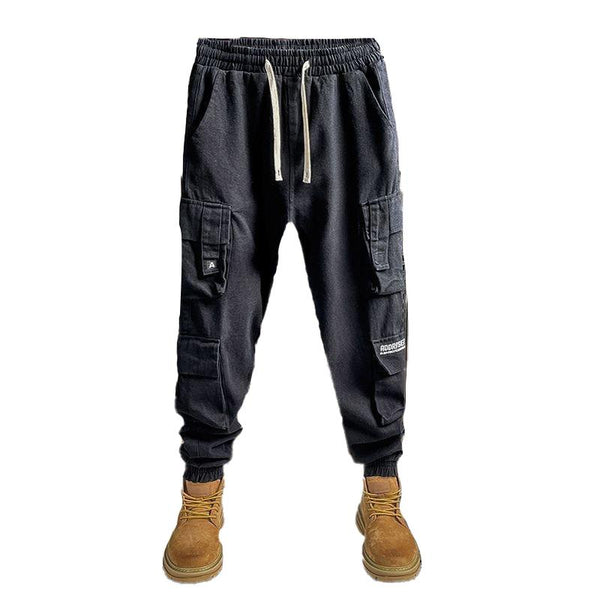 Men's Casual Multi-Pocket Drawstring Cargo Pants 55874255Y