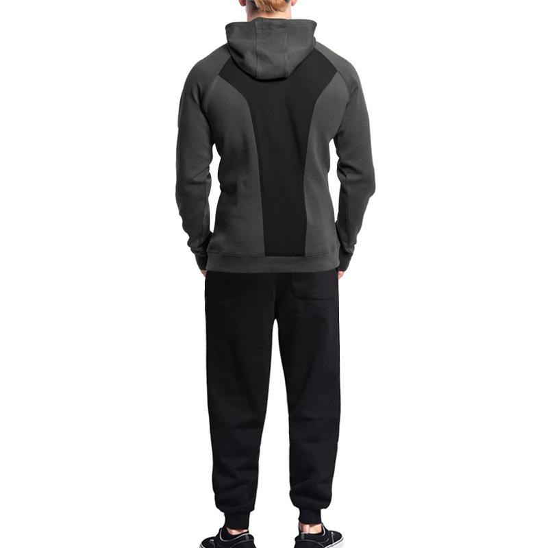 Men's Casual Sports Hooded Sweatshirt and Pants Set 40449104Y