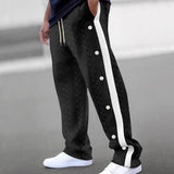 Men's Textured Jacquard Trousers Loose Sweatpants 09302280Y