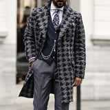 Men's Fashion Houndstooth Print Blazer Coat 11201934X