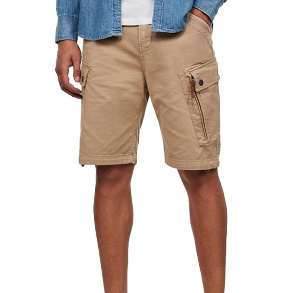 Men's Solid Color Wide Leg Versatile Cargo Shorts 67771297X