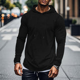 Men's Casual Sports Long-Sleeved Hooded T-Shirt 71239106Y