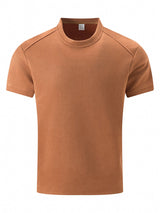 Men's Solid Color Round Neck Short Sleeve T-Shirt 88275508Y