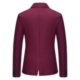 Men's Colorblock Slim Fit Lapel Single Button Blazer 11088297Y