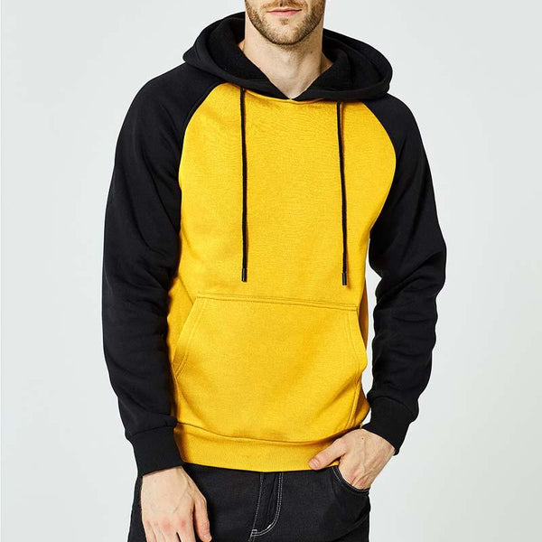 Men's Retro Classic Casual American Street Colorblock Hoodie 09956399K