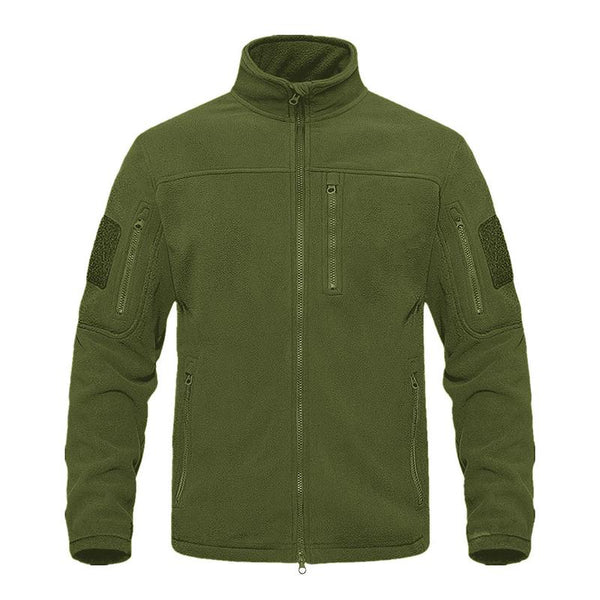 Men's Retro Casual Solid Color Polar Fleece Tactical Jacket 58175370TO