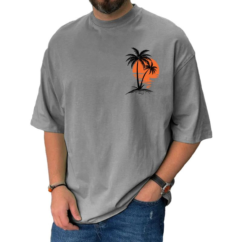 Men's Casual Versatile Loose Short-sleeved Round Neck T-shirt 90562741X