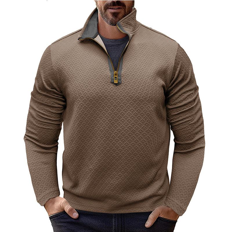 Men's Casual Zip-up Stand Collar Sweatshirt 91362105X