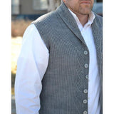 Men's Vintage Solid Color Shawl Collar Knitted Vest 90526610Y
