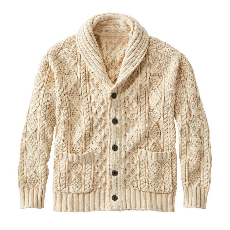 Men's Knitted Jacquard Retro Casual Cardigan Jacket 49310806X