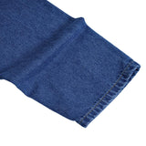 Men's Vintage Pocket Lapel Pullover Long Sleeve Denim Shirt 87998637Y