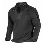 Men's Outdoor Zipper Pocket Long Sleeve Sweatshirt 65626835U