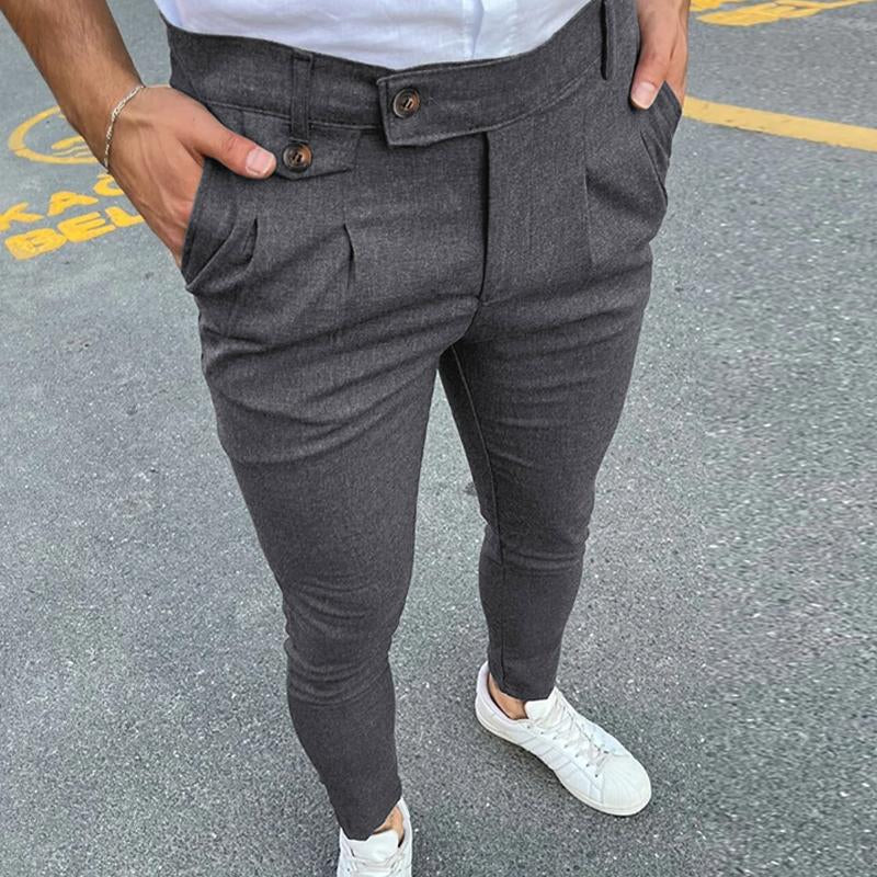 Men Casual Business Solid Color Suit Pants 84038982Y