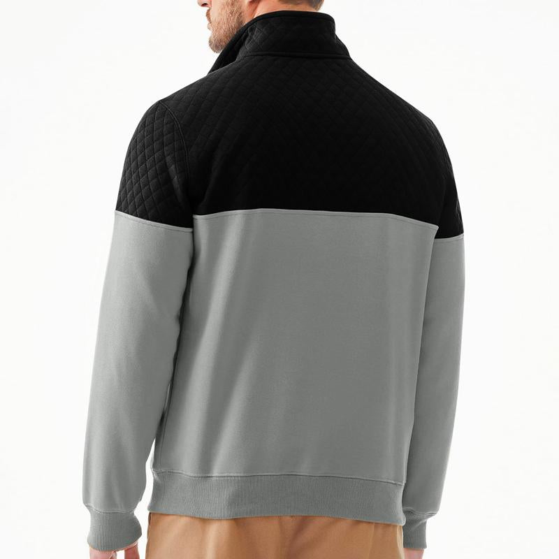 Men's Colorblock Half-Zip Outdoor Sweatshirt 68513698X