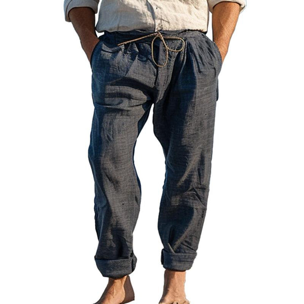 Men's Casual Linen Breathable Slim Fit Pants 07274799M