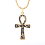 Vintage Casual Egyptian Symbol Cross Necklace 64269219TO