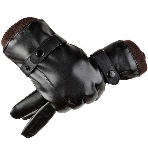 Men's Winter Warm Thickened Leather Gloves 65960061K