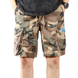Men's Multi-Pocket Camo Cargo Shorts 21886383Y