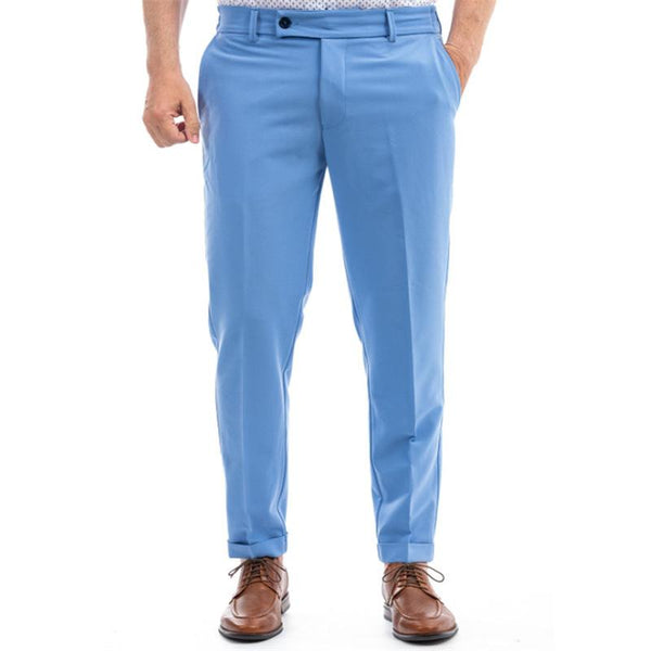 Men's Casual Breathable Mid-rise Straight Suit Pants 22522198M