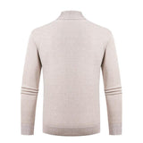 Men's Patchwork Turtleneck Plush Knit Sweater 53944529X