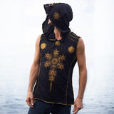 Men's Casual Retro Hooded Tank Top 19204127TO