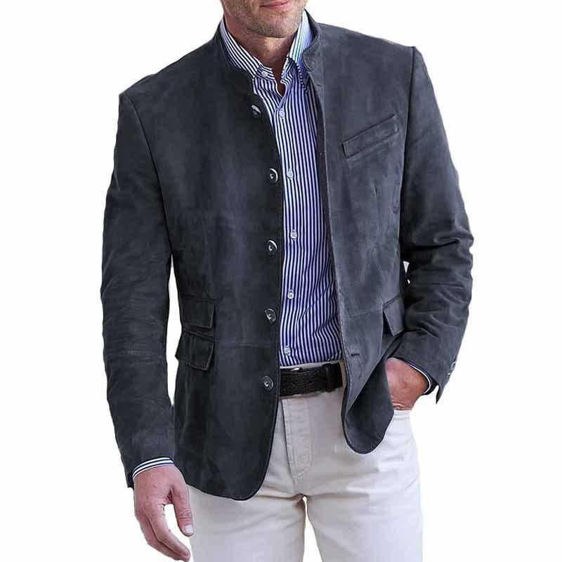Spring Autumn Mens Business Casual Blazer Men Single Breasted Slim Fit