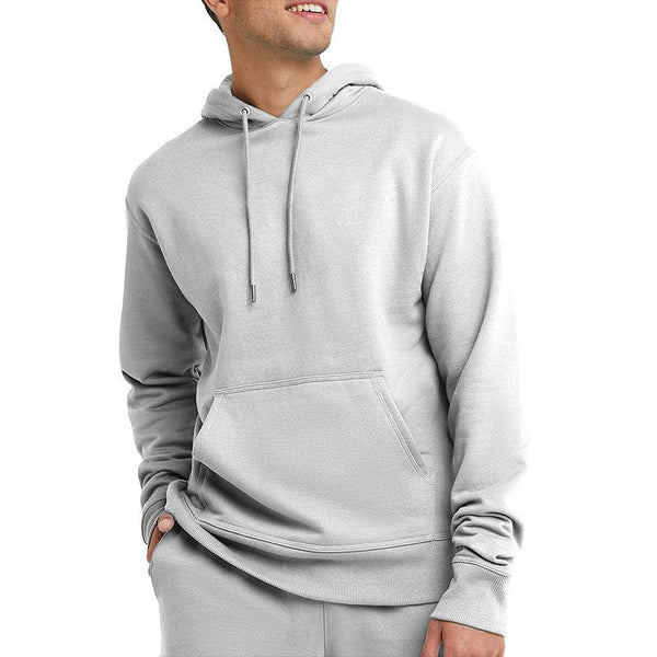 Men's Solid Color Pocket Drawstring Hooded Sweatshirt 81460298X
