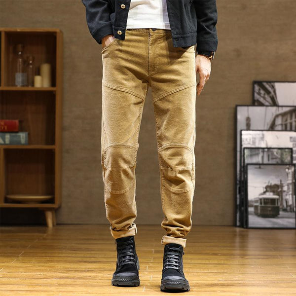 Men's Casual Solid Color Corduroy Straight Pants 11763060Y