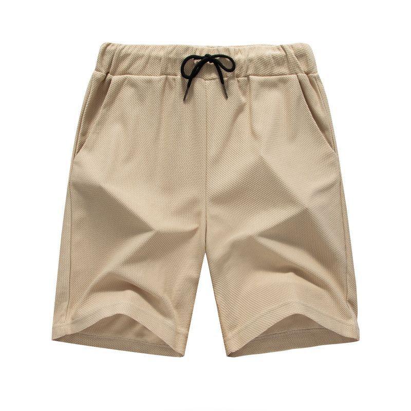 Men's Casual Cotton Blended Round Neck Patch Pocket Short Sleeve T-shirt Sports Shorts Set 69570553M