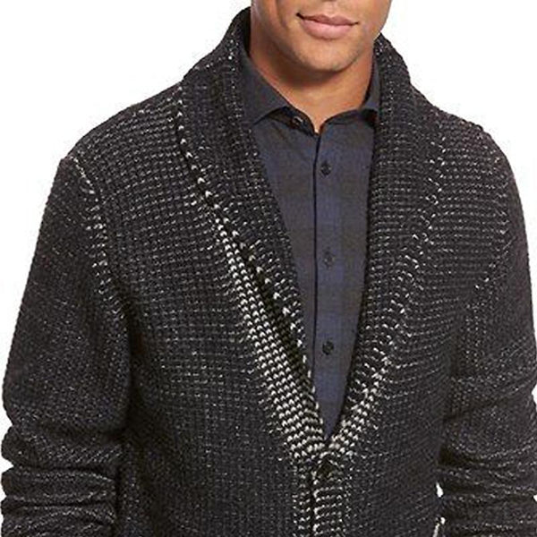 Men's Vintage Shawl Collar Double Pocket Sweater Cardigan 29777284Y