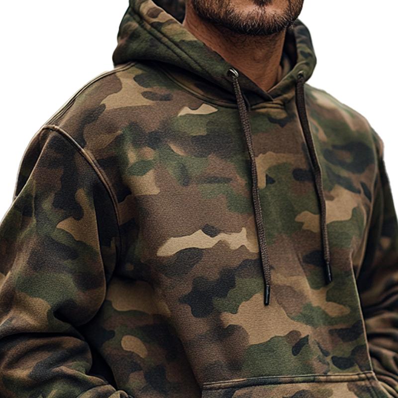 Men's Outdoor Camouflage Print Hoodie 25616937X