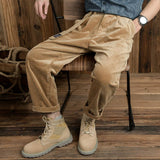 Men's Vintage Solid Corduroy Straight Pants 08949084Y