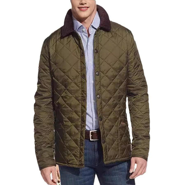 Men's Colorblock Lapel Single Breasted Padded Coat 19102235Z