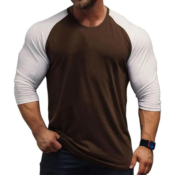 Men's Casual Colorblock Sports Long-sleeved T-shirt 01166913TO