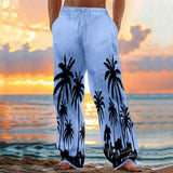 Men's Coconut Tree Print Loose Elastic Waist Casual Pants 32533231Z