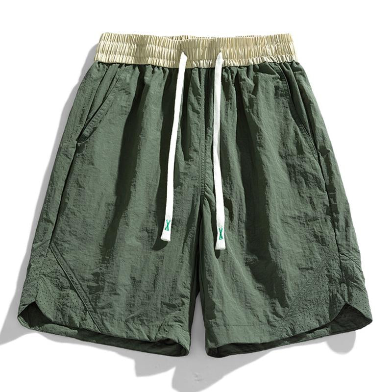 Men's Casual Breathable Quick-drying Thin Loose Elastic Waist Shorts 16123304M