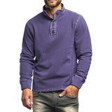 Men's Solid Color Stand Collar Long Sleeve Sweatshirt 26813846X