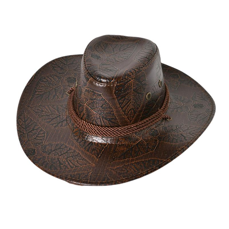 Western cowboyhatt i PU skinn for menn 79929969U